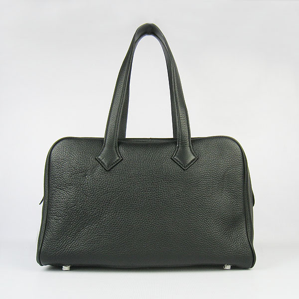 Best Replica Hermes Victoria Cowskin Leather Bags 2010 Black H2802 - Click Image to Close